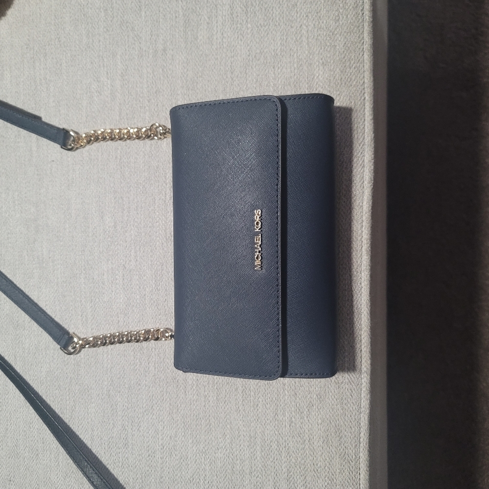 Blue Michael Kors purse